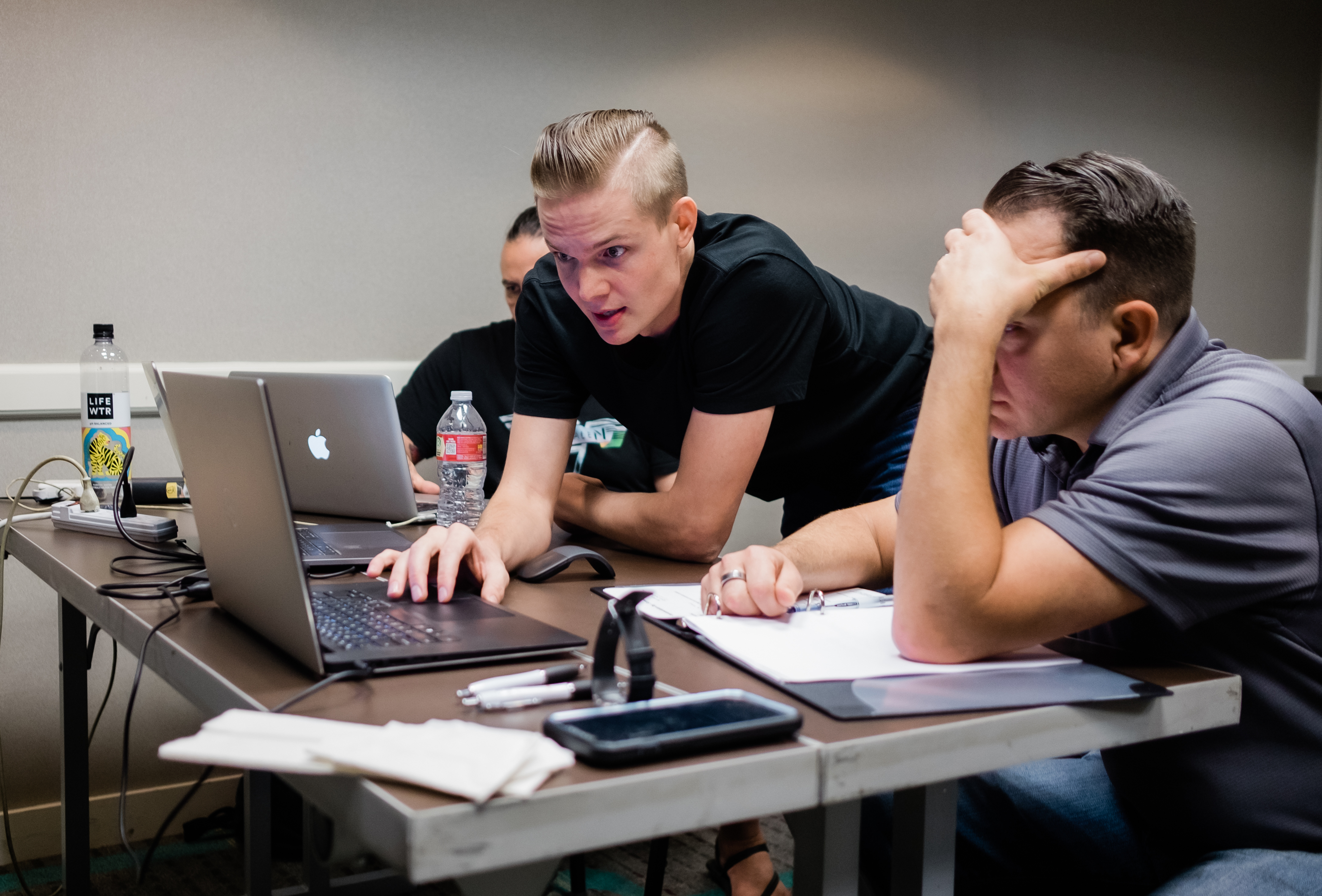 Josh Forti working hands-on with an entrepreneur